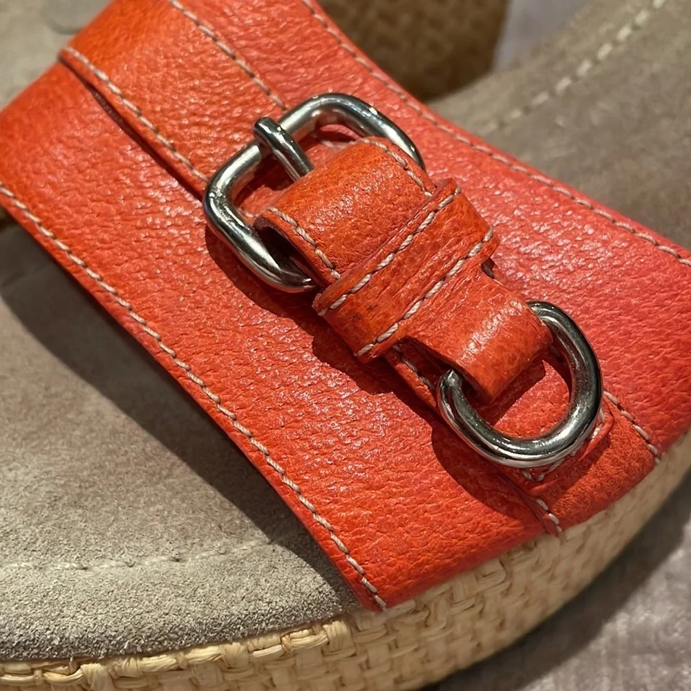 PRADA Slip On Leather Espadrilles Size 7.5